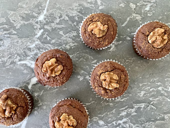 GF CINNAMON WALNUT  BANANA BREAD MUFFINS