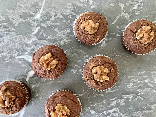 GF CINNAMON WALNUT BANANA BREAD MUFFINS