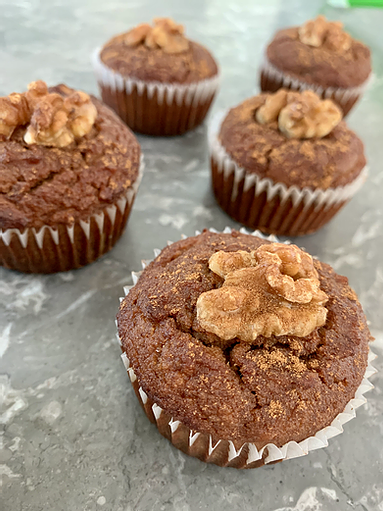 GF CINNAMON WALNUT  BANANA BREAD MUFFINS